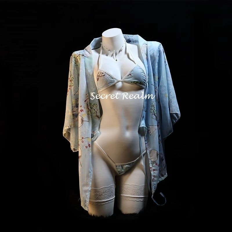 Áo ngủ gợi cảm kiểu kimono Nhật Bản - 5