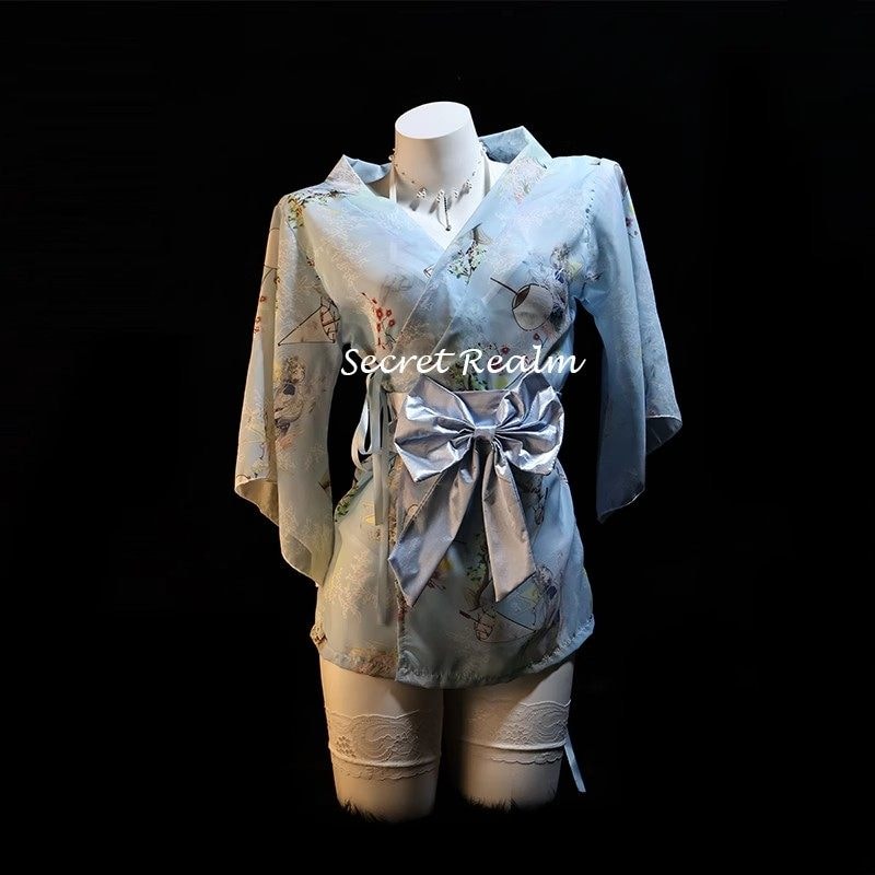 Áo ngủ gợi cảm kiểu kimono Nhật Bản - 4