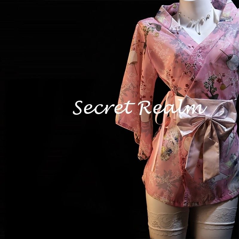 Áo ngủ gợi cảm kiểu kimono Nhật Bản - 3