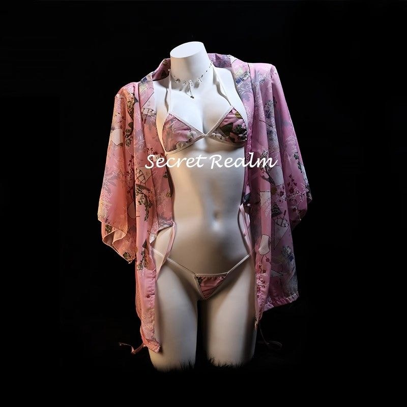 Áo ngủ gợi cảm kiểu kimono Nhật Bản - 2