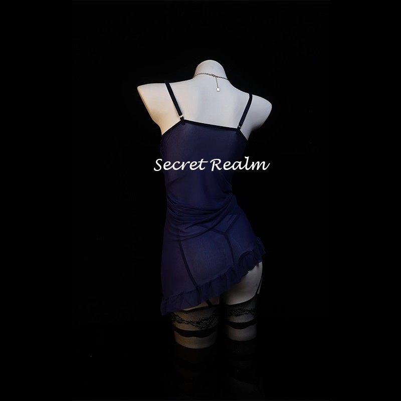 Áo ngủ gợi cảm với nội y ren xuyên thấu phong cách quyến rũ và mê hoặc - 5