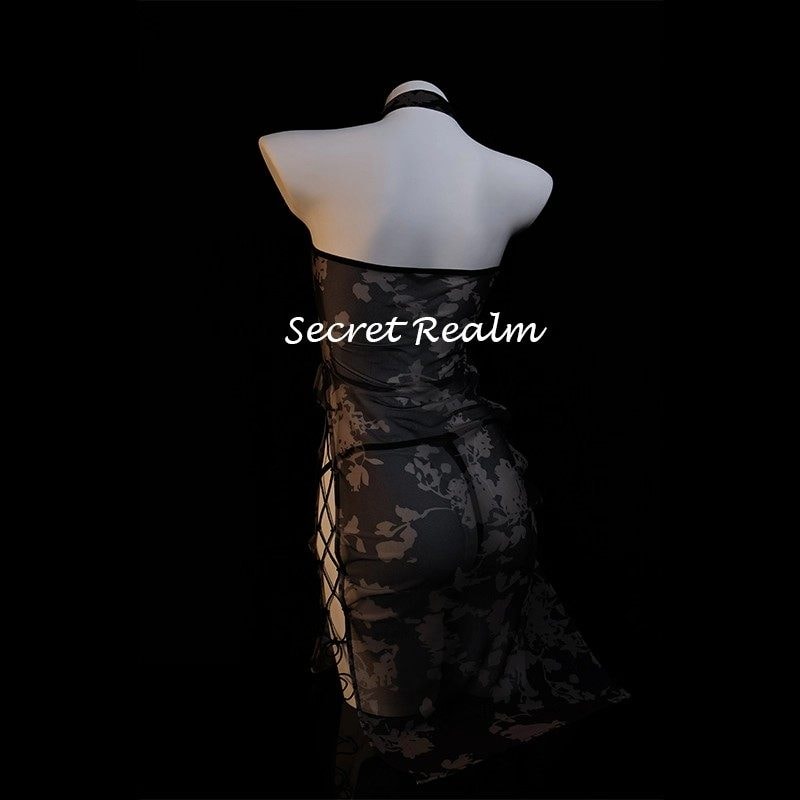 Áo ngủ gợi cảm xuyên thấu kiểu sườn xám Trung Quốc - 5