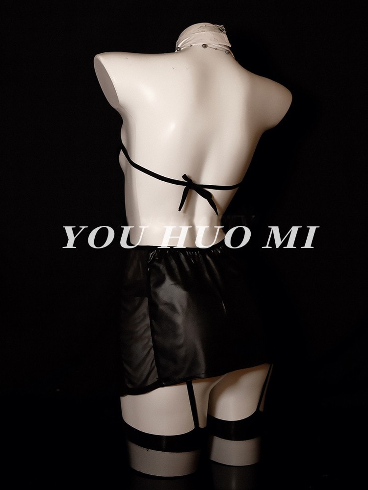 Bộ đồ cosplay đồng phục nữ tu ren xẻ tà gợi cảm - 3