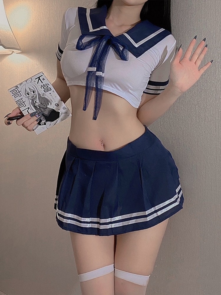 Bộ đồ đồng phục JK học sinh gợi cảm - 4