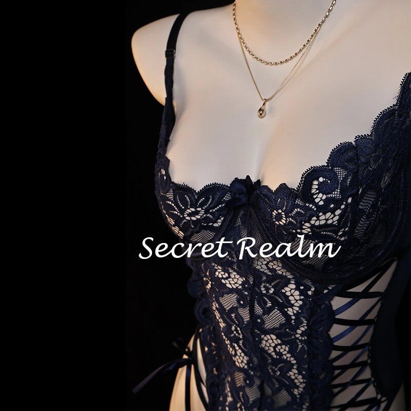 Bộ đồ liền thân ren gợi cảm xuyên thấu khoét rỗng - 3