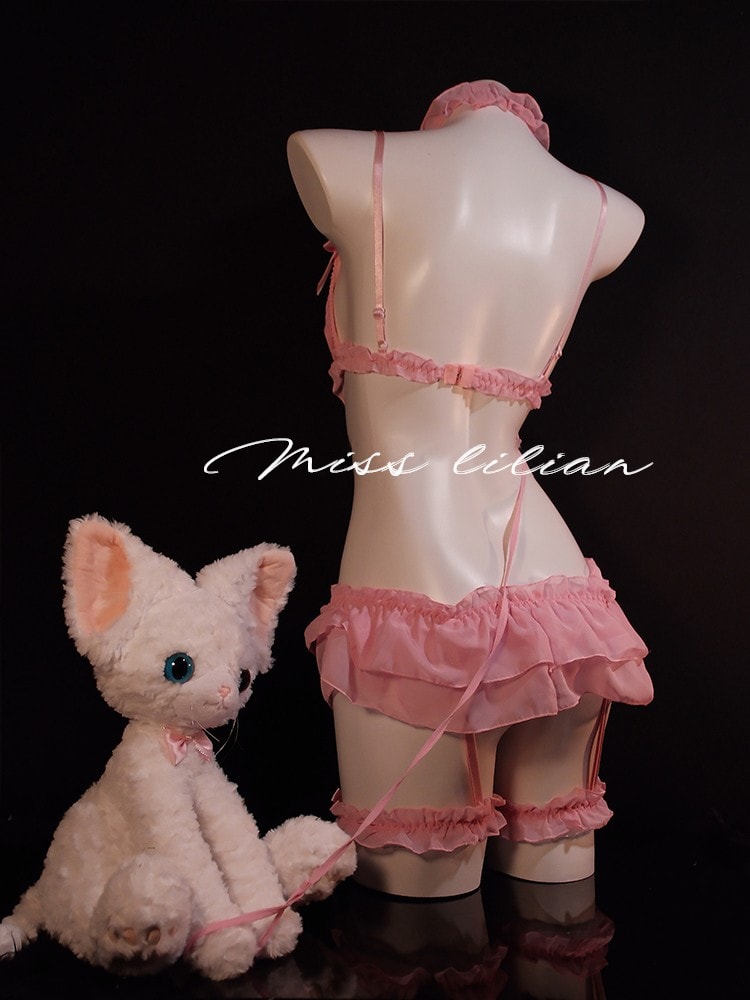 Bộ đồ lót ren gợi cảm mèo con ngọt ngào - 3