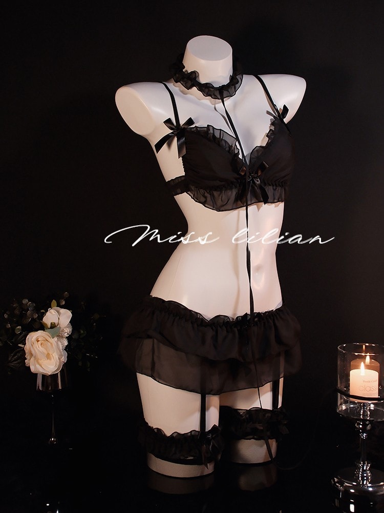 Bộ đồ lót ren gợi cảm mèo con ngọt ngào - 4