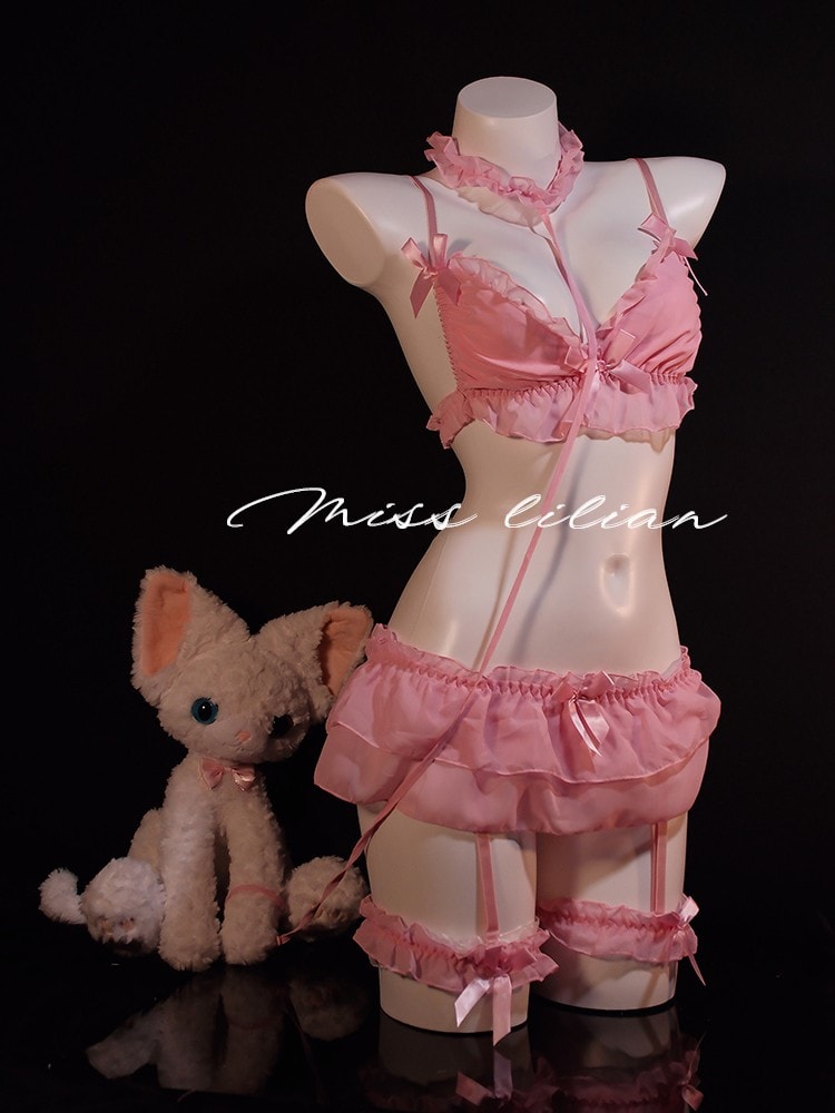 Bộ đồ lót ren gợi cảm mèo con ngọt ngào