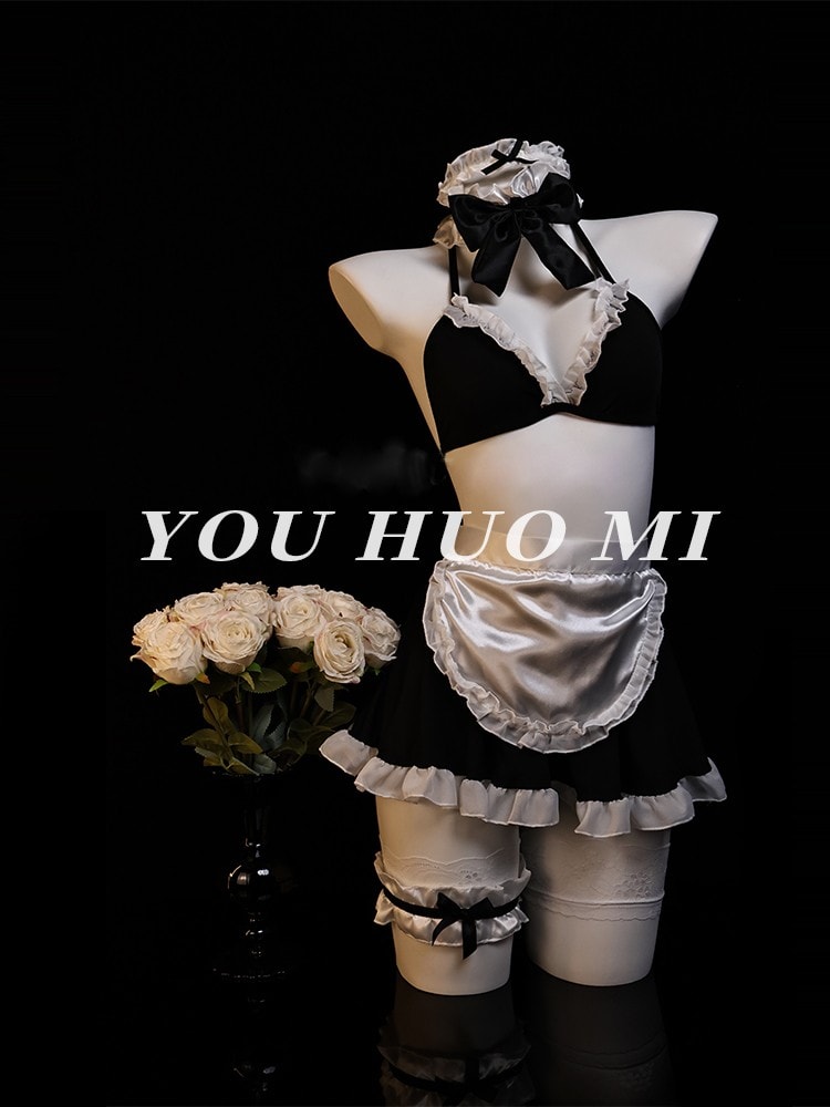 Bộ đồ ngủ gợi cảm cosplay hầu gái dễ thương