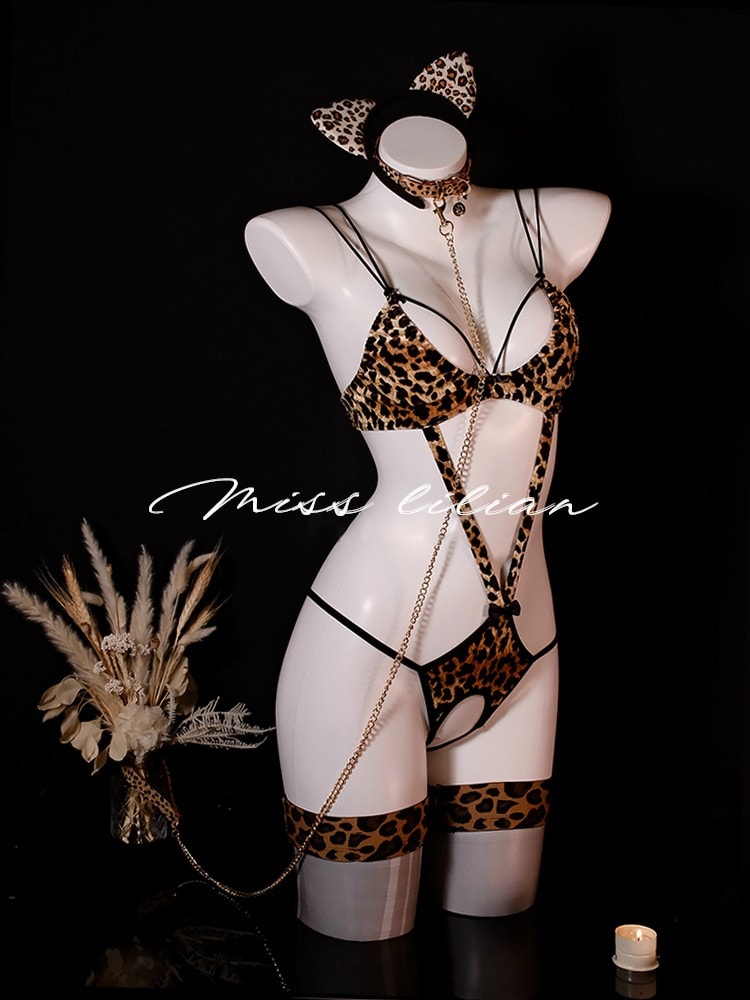 Bộ đồ ngủ gợi cảm dark night leopard woman - 2