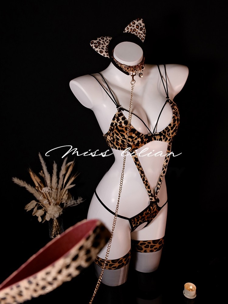 Bộ đồ ngủ gợi cảm dark night leopard woman - 3