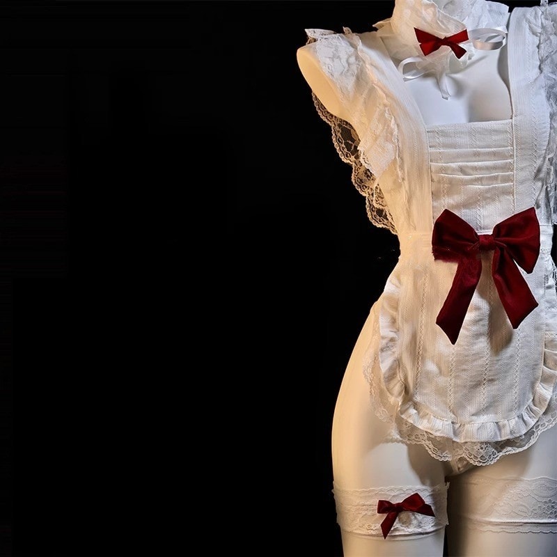 Bộ đồ ngủ ren gợi cảm cosplay hầu gái - 2