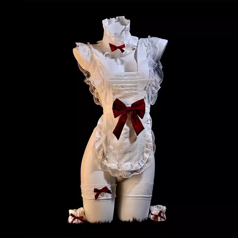 Bộ đồ ngủ ren gợi cảm cosplay hầu gái - 4