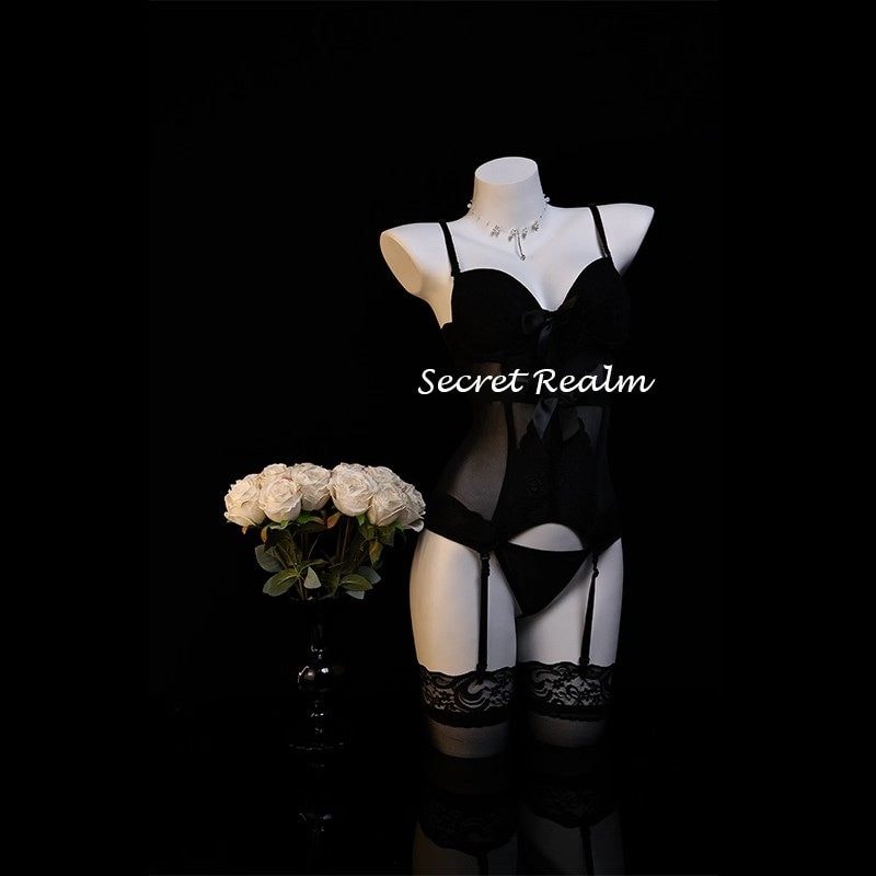 Bộ đồ ngủ ren gợi cảm xuyên thấu định hình cơ thể - 4