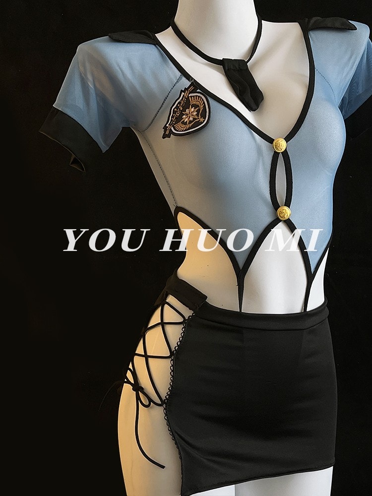 Bộ đồng phục cảnh sát xuyên thấu - 2