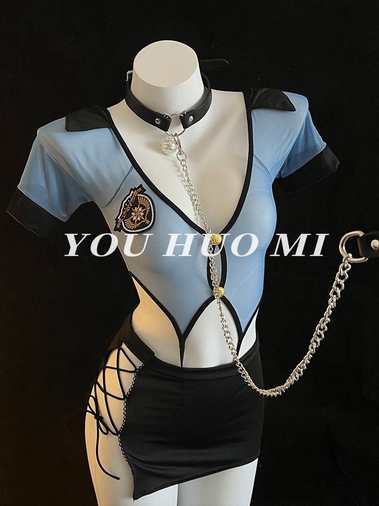 Bộ đồng phục cảnh sát xuyên thấu - 5