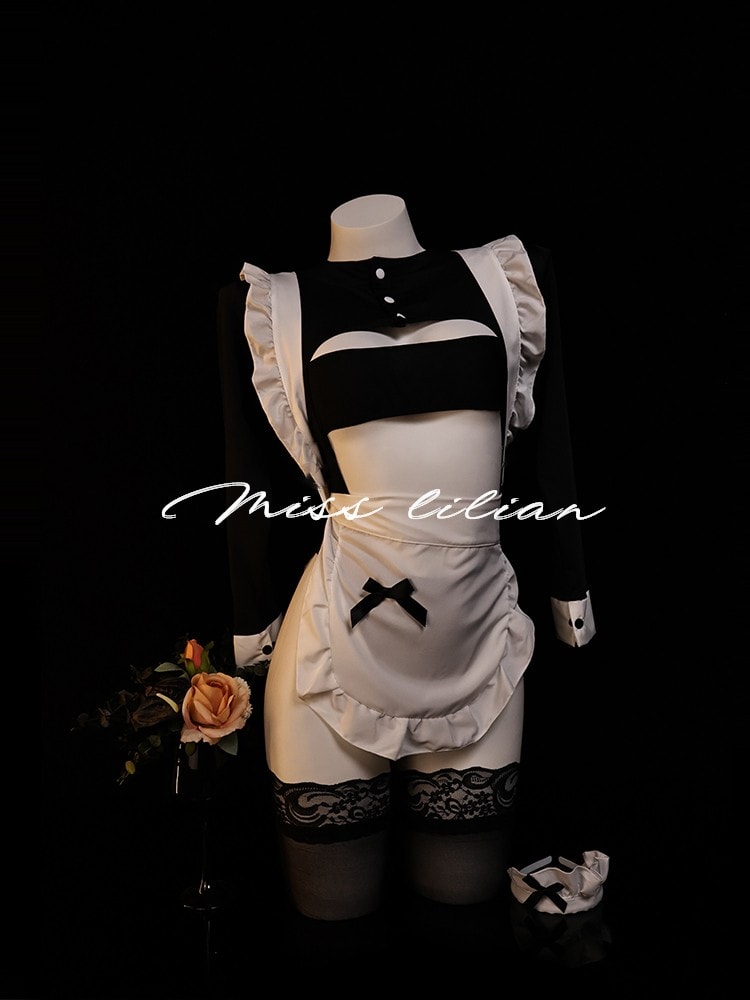 Bộ đông phục cosplay hầu gái thuần khiết và gợi cảm