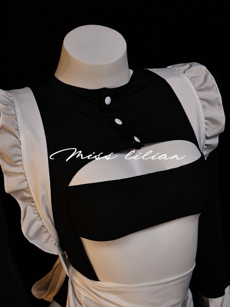 Bộ đông phục cosplay hầu gái thuần khiết và gợi cảm - 3