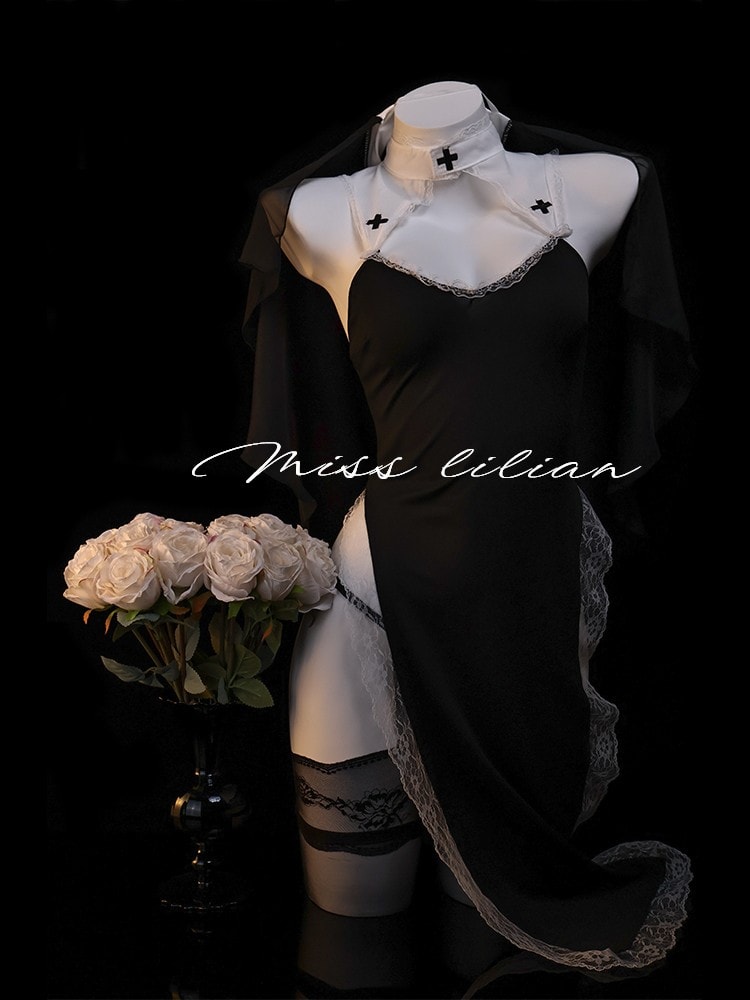 Bộ đồng phục cosplay nữ tu khổ hạnh