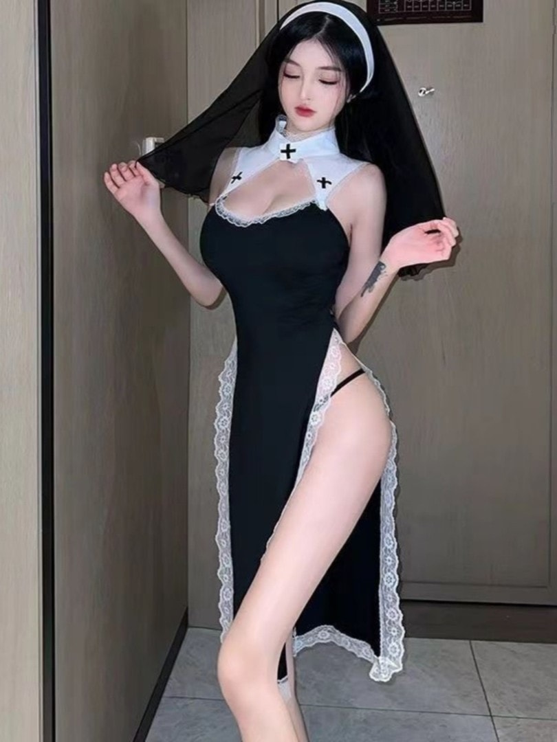 Bộ đồng phục cosplay nữ tu khổ hạnh - 9