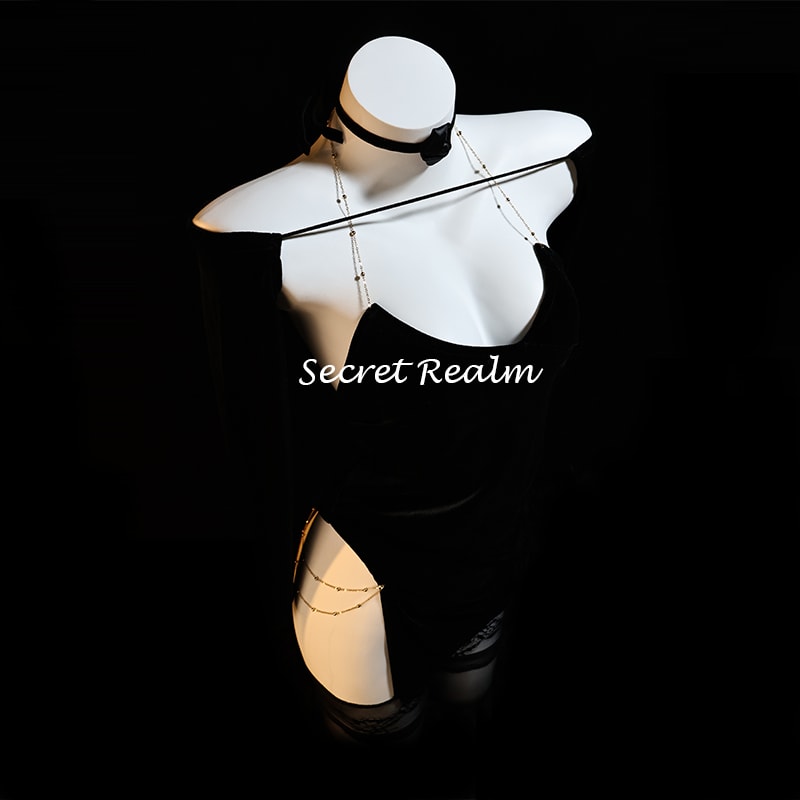 Đầm ngủ nhung ôm sát gợi cảm xẻ cao - 7