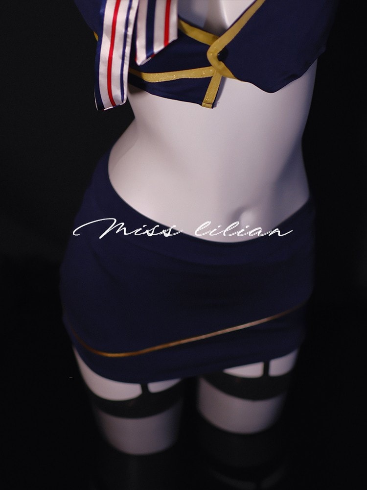 Đồng phục cosplay tiếp viên hàng không váy bó sát - 5