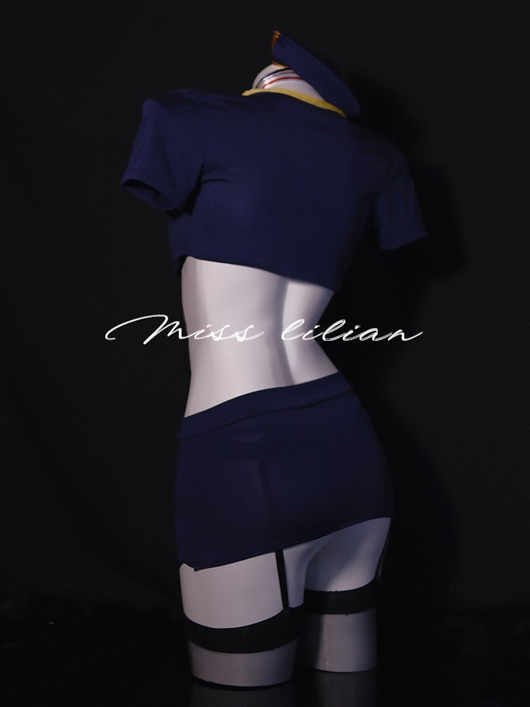 Đồng phục cosplay tiếp viên hàng không váy bó sát - 3