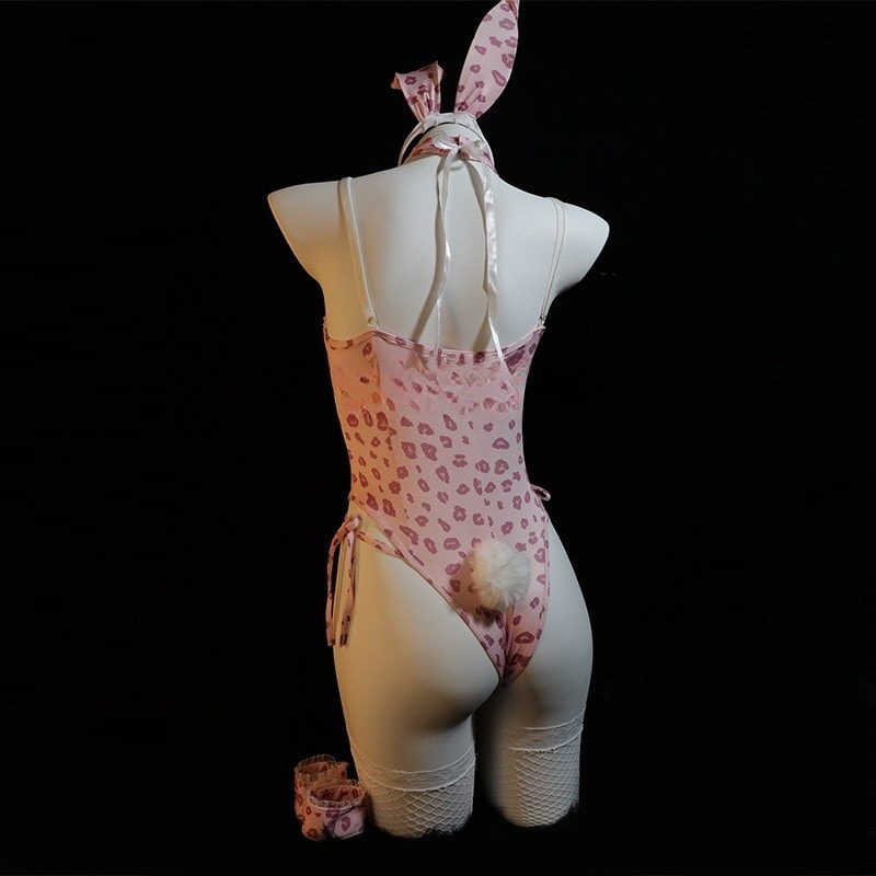 Trang phục honey rabbit họa tiết da báo hồng nhạt - 5