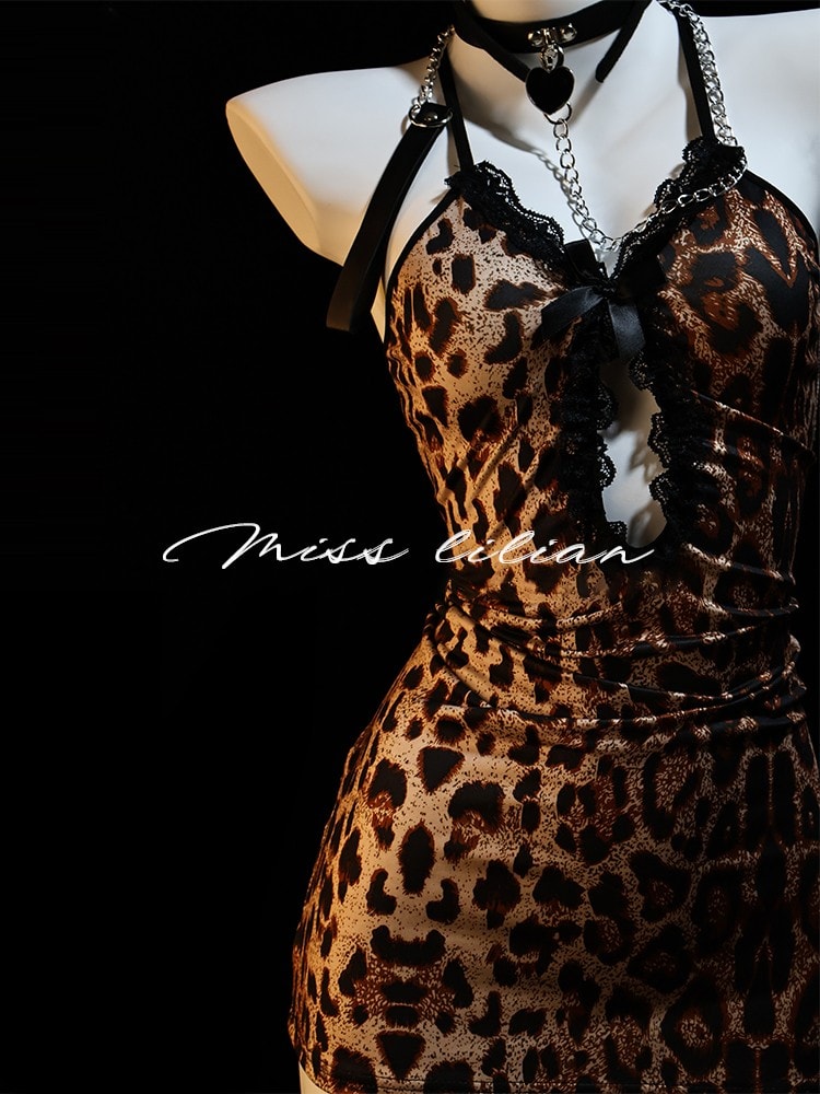 Váy bó sát họa tiết da báo gợi cảm - 3