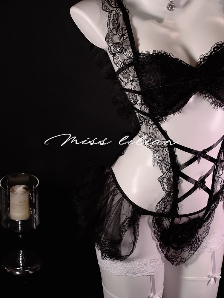 Váy ngủ liền thân ren quyến rũ và gợi cảm - 4